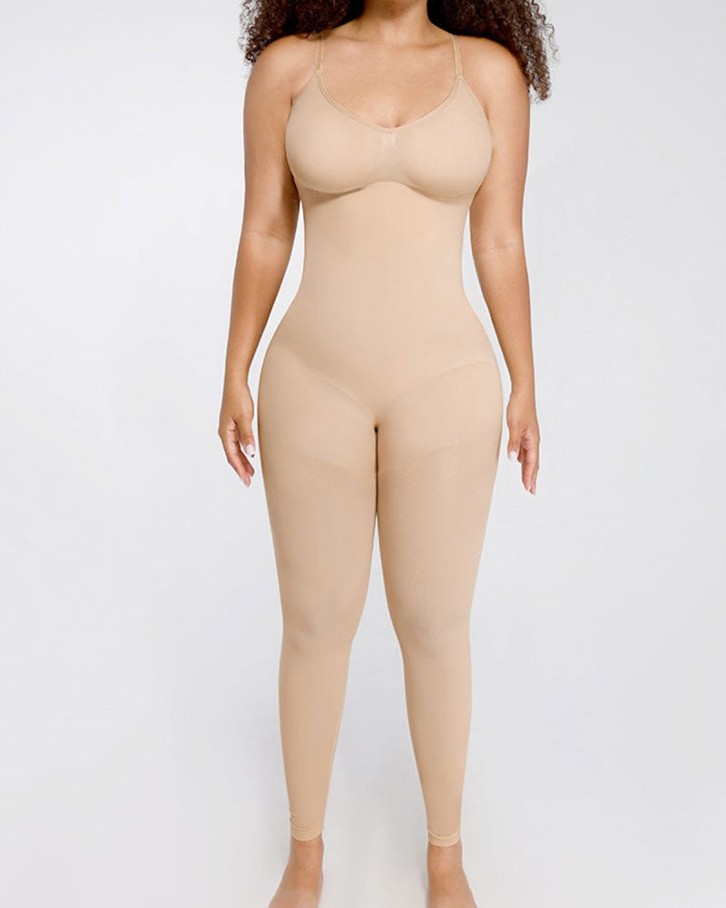 Enterizo moldeador femenino sin costuras con soporte para busto y control de abdomen