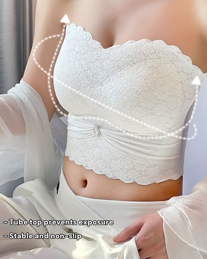 Sostén Sexy Push Up Antideslizante Sin Aros con Tirantes Removibles