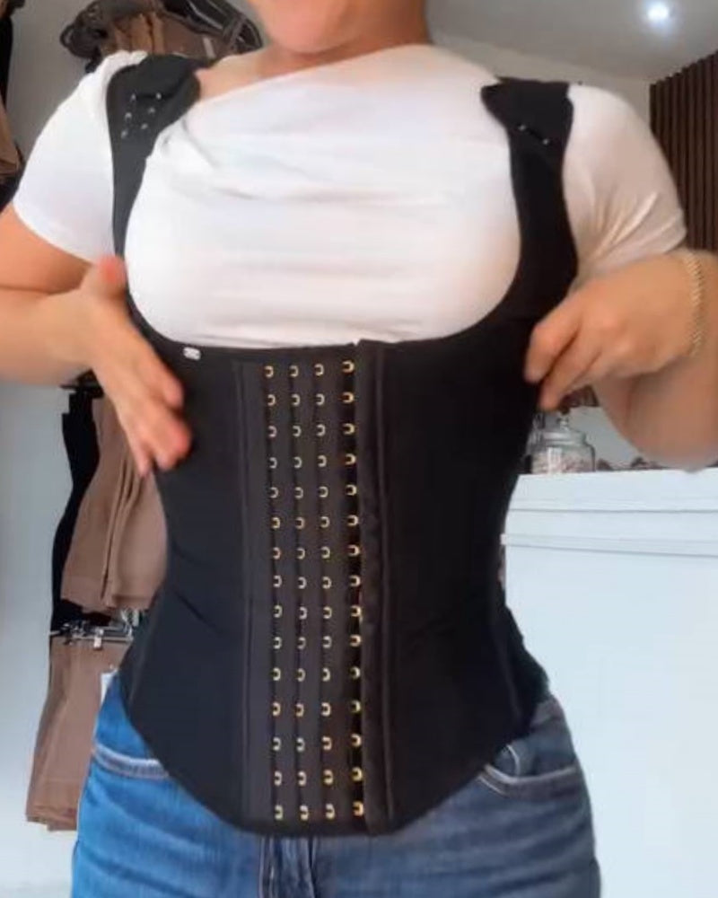 Fajas Colombianas Corsé Reductor de Abdomen con Ganchos