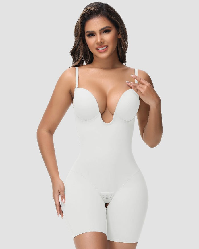 Shapshe® Body Faja Mujer Sin Tirantes Escote en U Control de Abdomen Espalda Baja con Sostén Incorporado Modelador