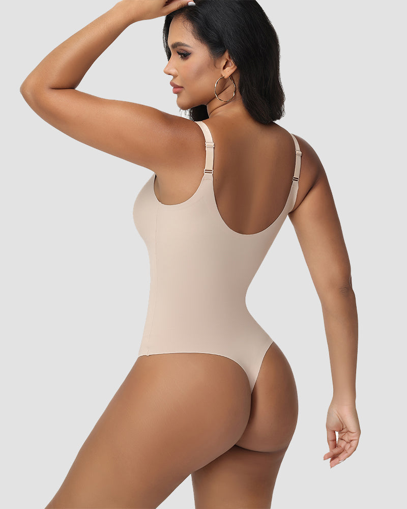 Shapshe® Body sin Costuras con Escote en V y Control de Abdomen tipo Tanga