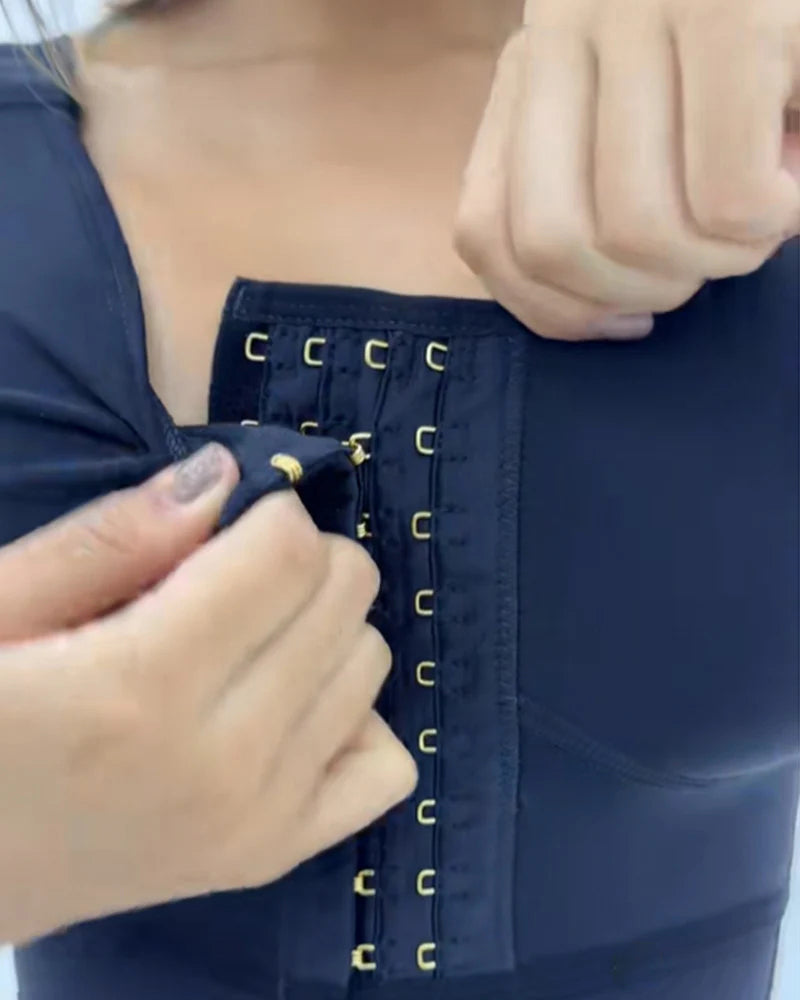 Top tipo corset de alta compresión con sujetador incorporado y entrenador de cintura
