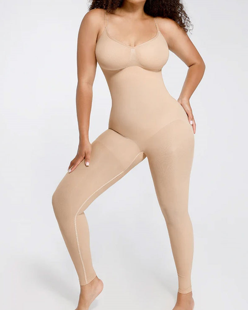 Enterizo moldeador femenino sin costuras con soporte para busto y control de abdomen