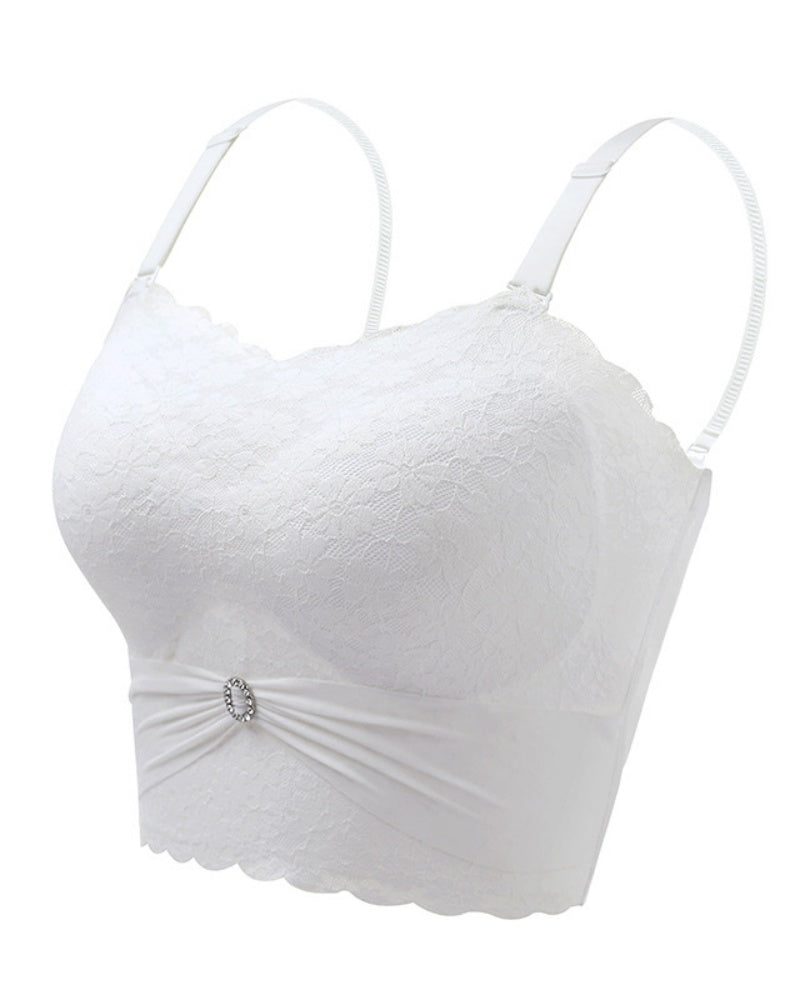 Sostén Sexy Push Up Antideslizante Sin Aros con Tirantes Removibles
