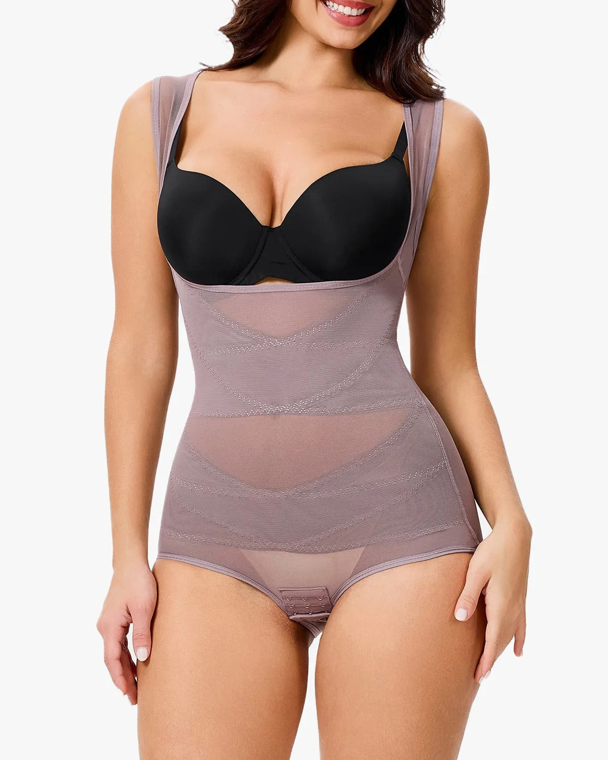 Corsé moldeador de cintura sin costuras de malla, moldeador de glúteos, faja corporal