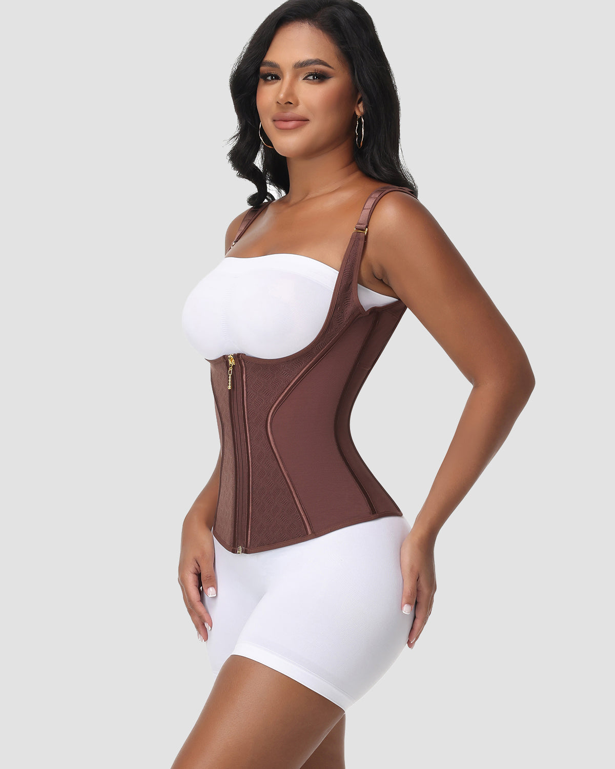 Chaleco Moldeador de Cintura con Control Abdominal de Doble Capa y Sosten Incorporado