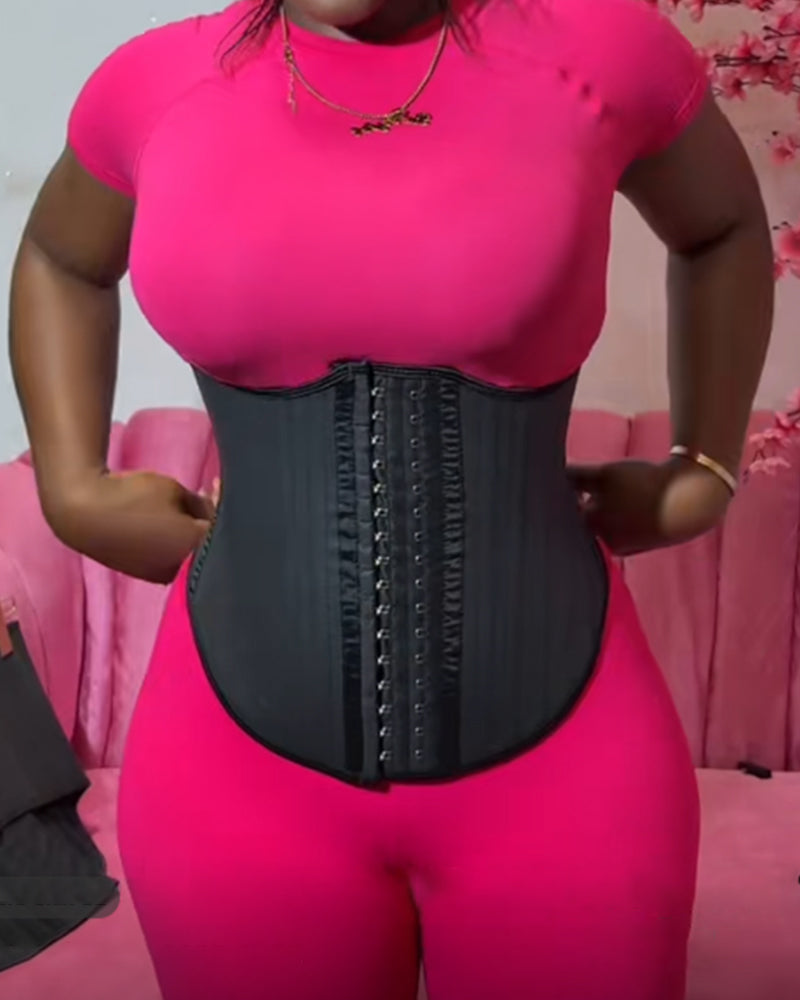 Corsé Faja de Cintura de Látex con 25 Varillas de Acero
