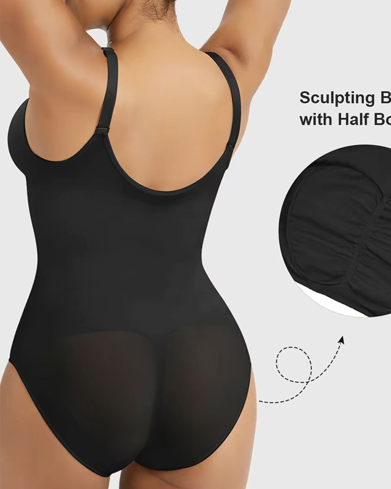 Body moldeador con control abdominal y cremallera frontal, en forma de triángulo