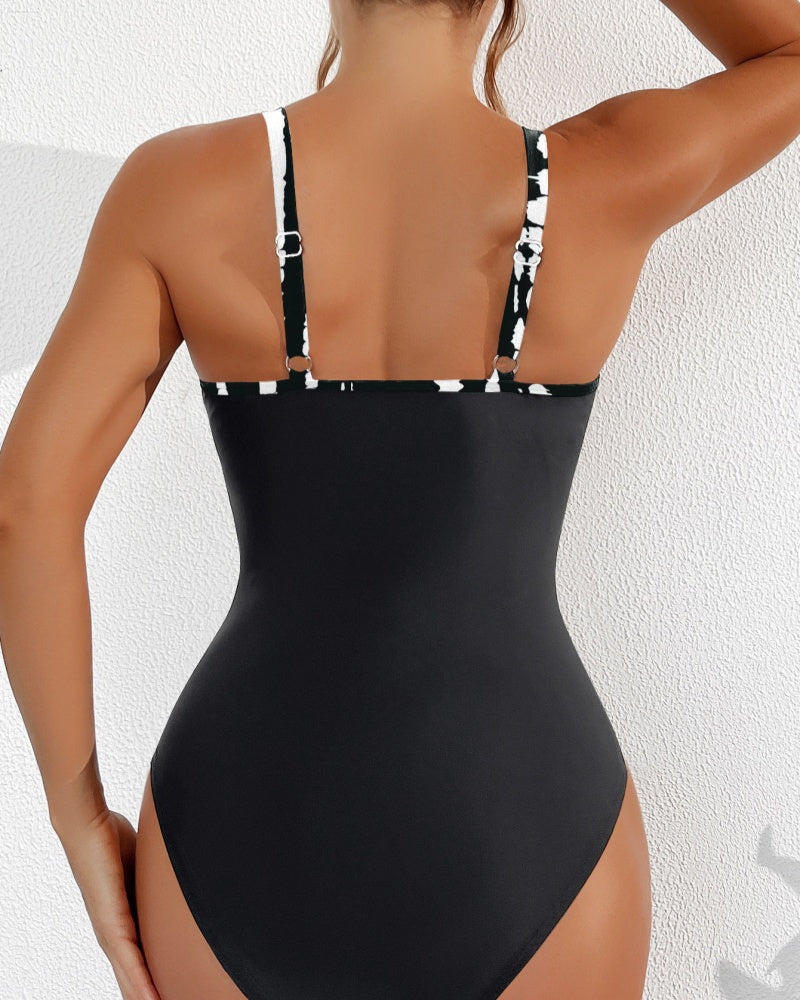 Sexy Deep V Mesh Backless One Piece Shapewear Swimsuit