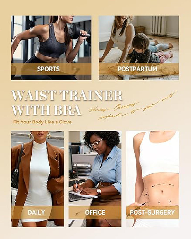 Shapshe® Faja Moldeadora de Cintura para Mujer con Control de Abdomen y Corsé de Reloj de Arena con Sujetador