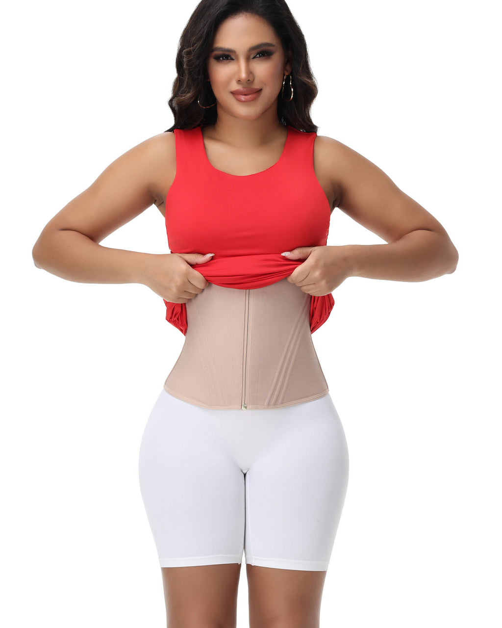 Shapshe® Fajas Colombianas Corset Cinturilla de Cintura Reloj de Arena con Varillas de Acero Oblicuas