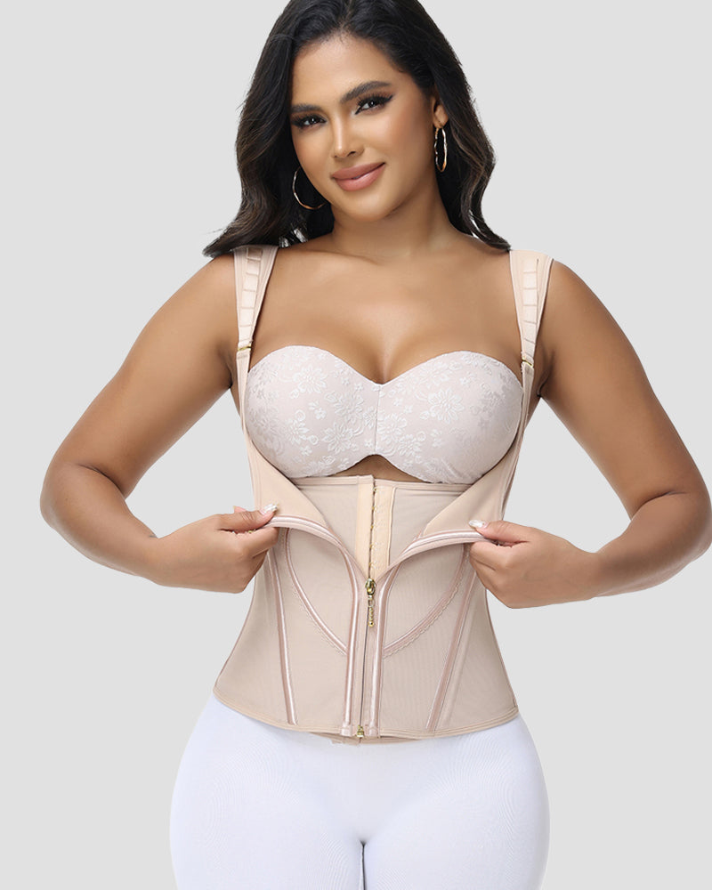 Shapshe® Fajas Colombianas Top tipo Tank con Diseño de Corazones Cinturilla Reductora