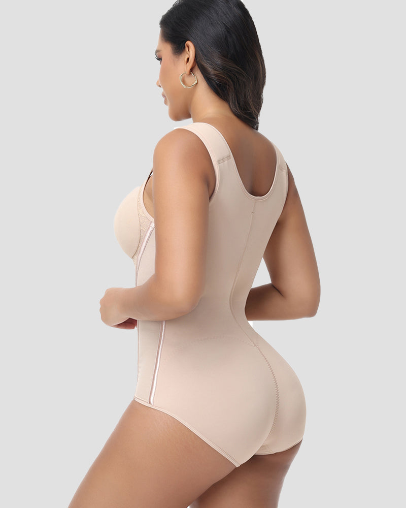 Shapshe® Fajas Colombianas Moldeador Corporal con Encaje y Patchwork