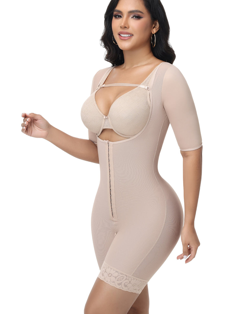 Shapshe® Fajas Colombianas Moldeador Corporal Levanta Cadera de Manga Corta