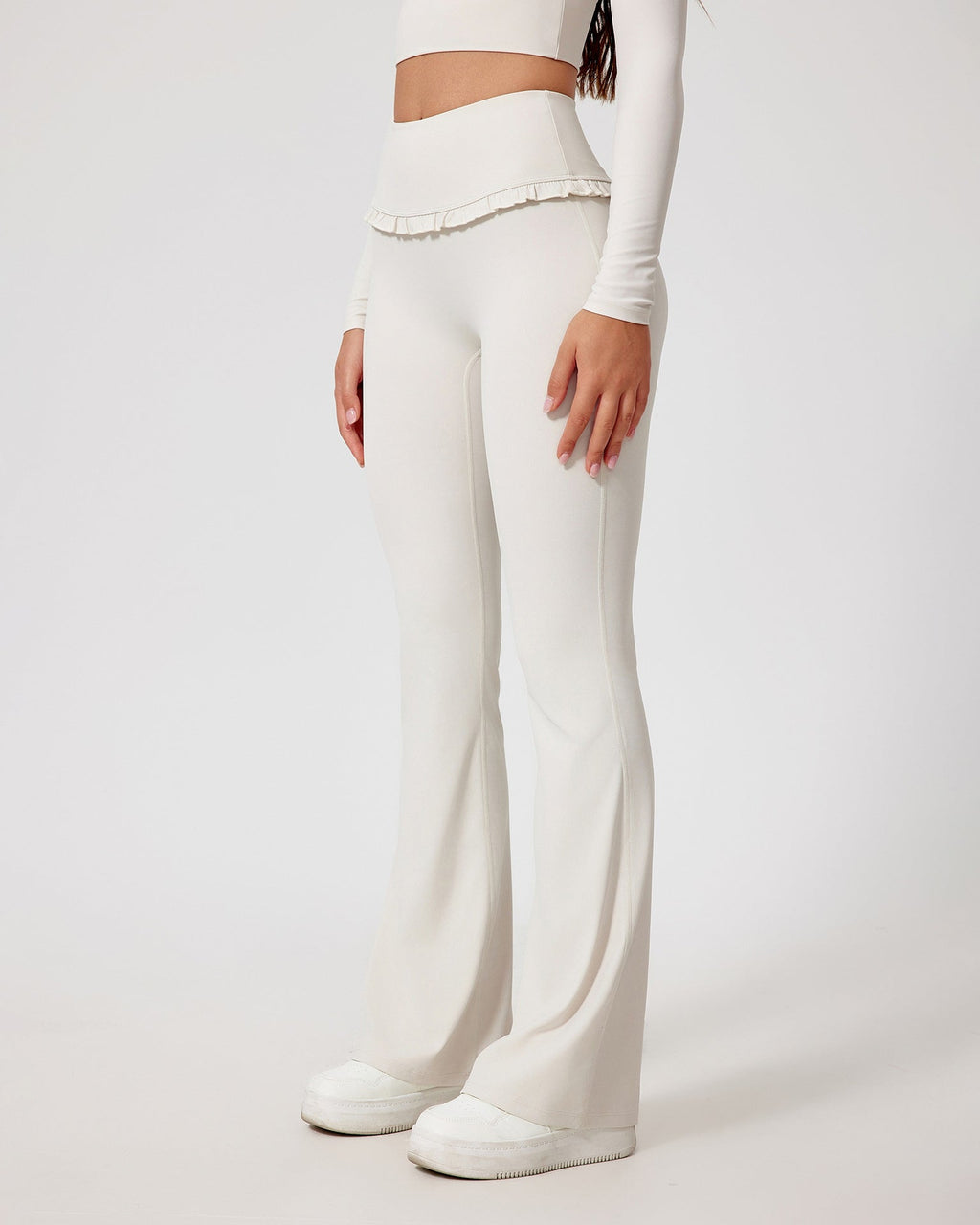 Leggings de Ballet con Volantes y Pierna Acampanada