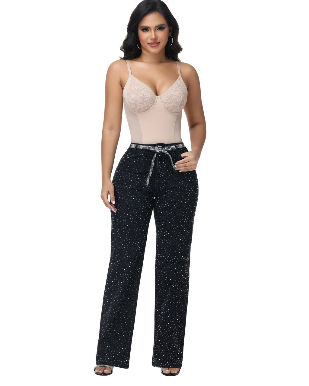 Shapshe® Body Modelador Tipo Tanga con Copa de Encaje y Control de Abdomen