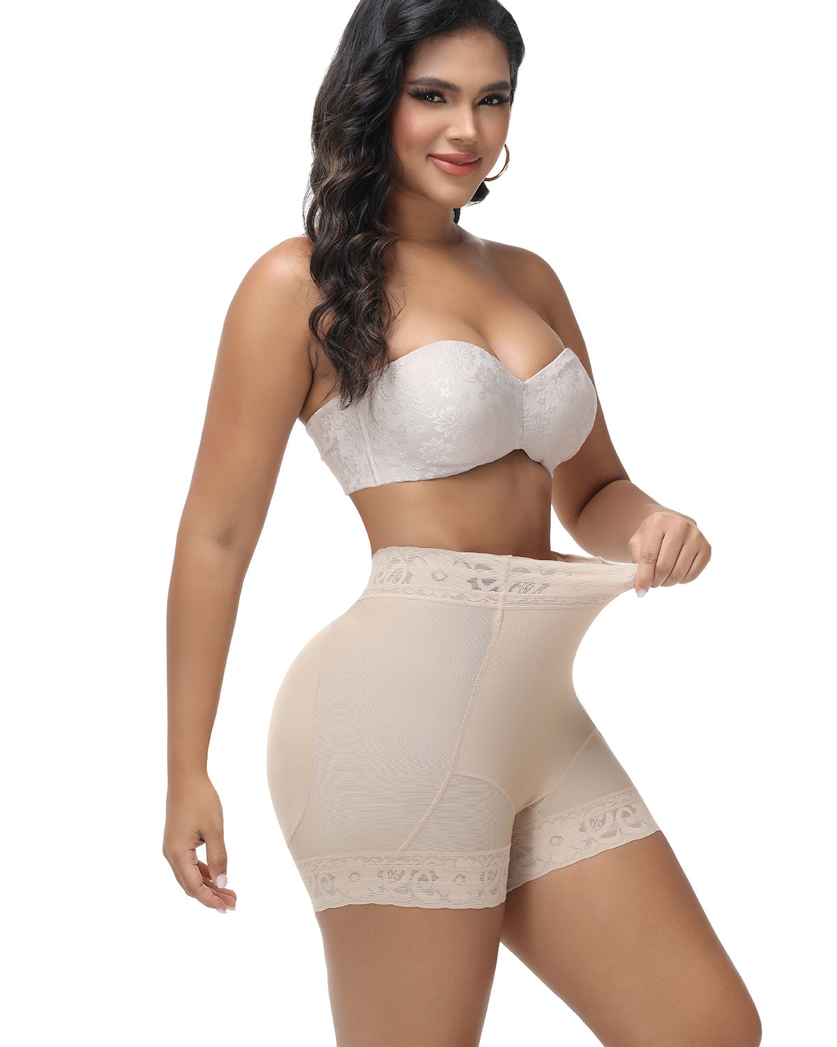 Shapshe® Shorts Moldeadores Levanta Glúteos de Cintura Alta con Encaje (Preventa)