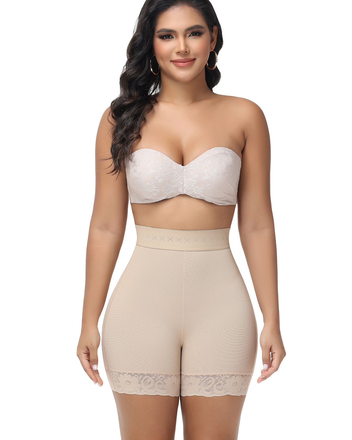 Shorts Moldeadores Levanta Glúteos de Cintura Alta con Encaje Shapshe® (Preventa)