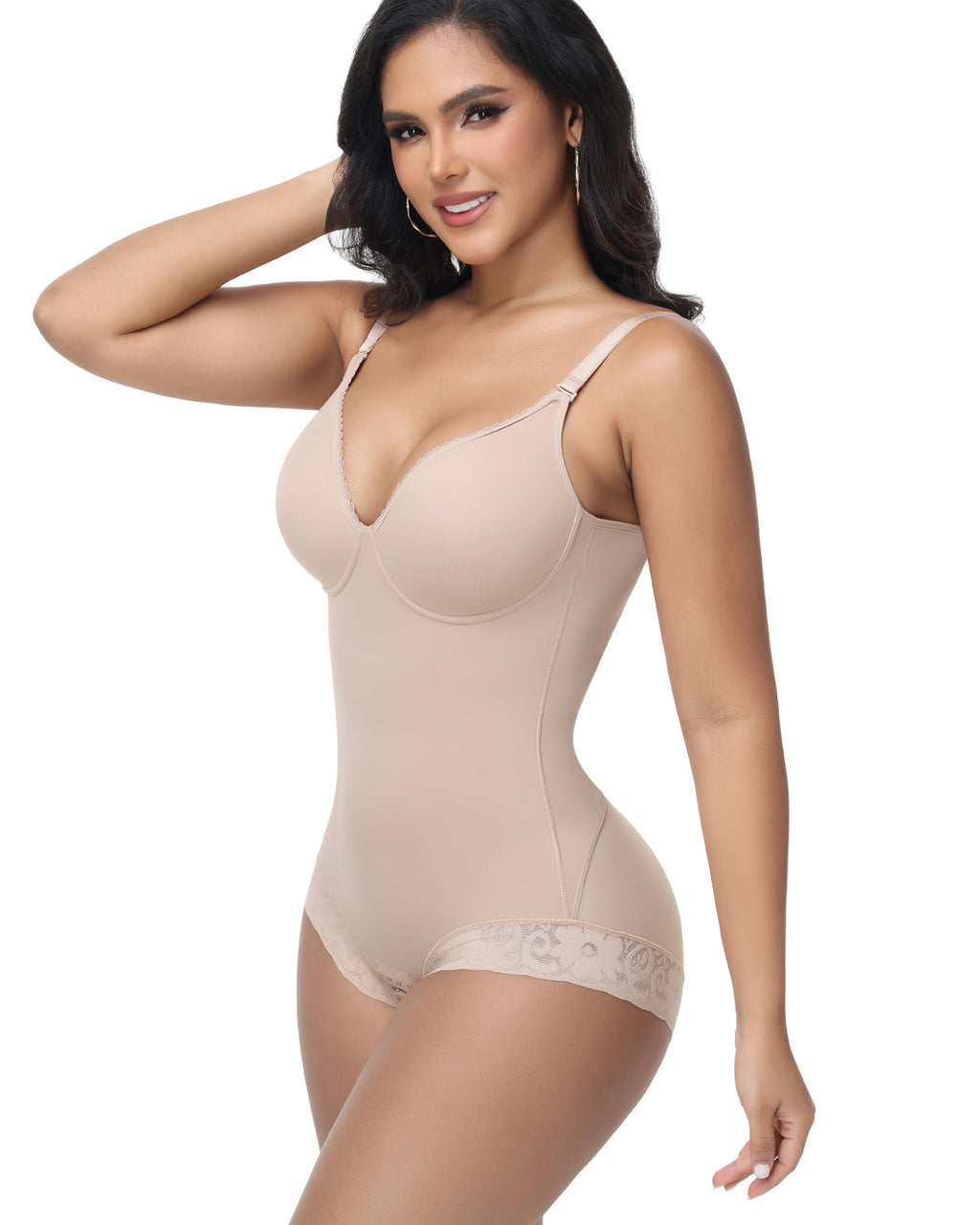 Shapshe® Body Moldeador con Sostén Incorporado y Encaje, Faja Reductora Abdominal