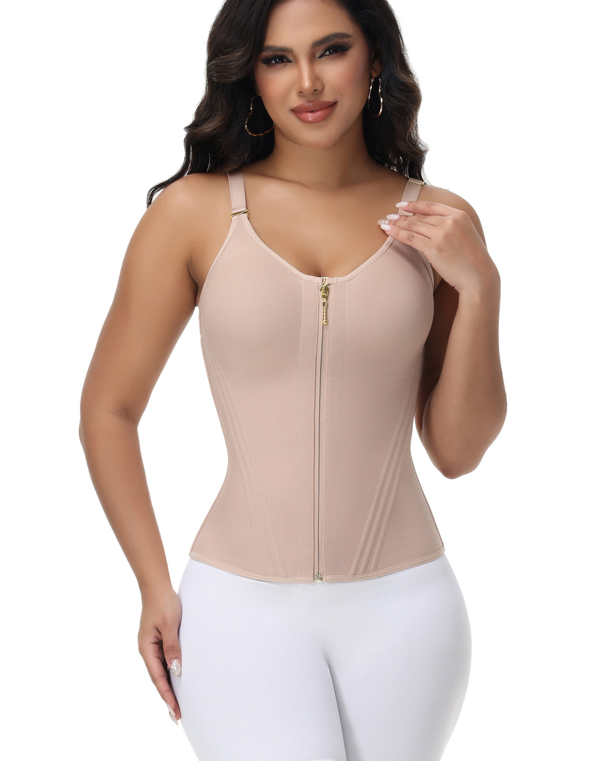 Shapshe® Fajas Colombianas Corset Cinturilla de Cintura Reloj de Arena con Varillas de Acero Oblicuas