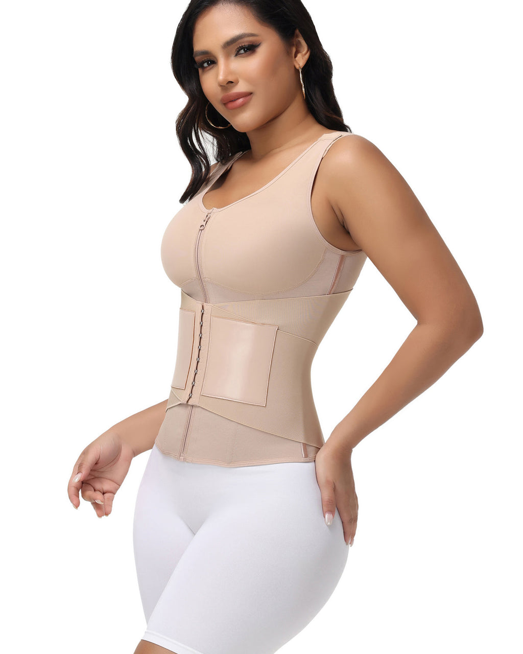Shapshe® Fajas Colombianas Chaleco Cinturilla de Doble Compresión