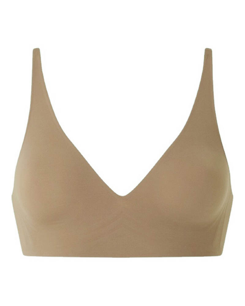 Brasier inalámbrico push up sin costuras con escote en V