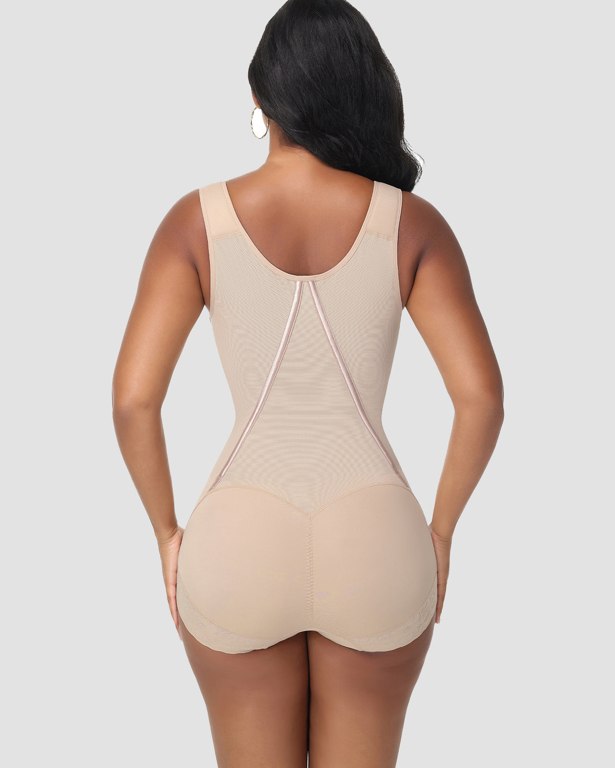 Body de compresión alta de cuerpo entero con control de abdomen y cierre, moderno y slim
