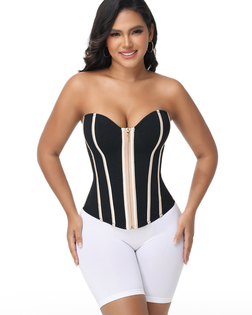Shapshe® Fajas Colombianas Corsé con Cordones y Rayas en la Espalda (Preventa)
