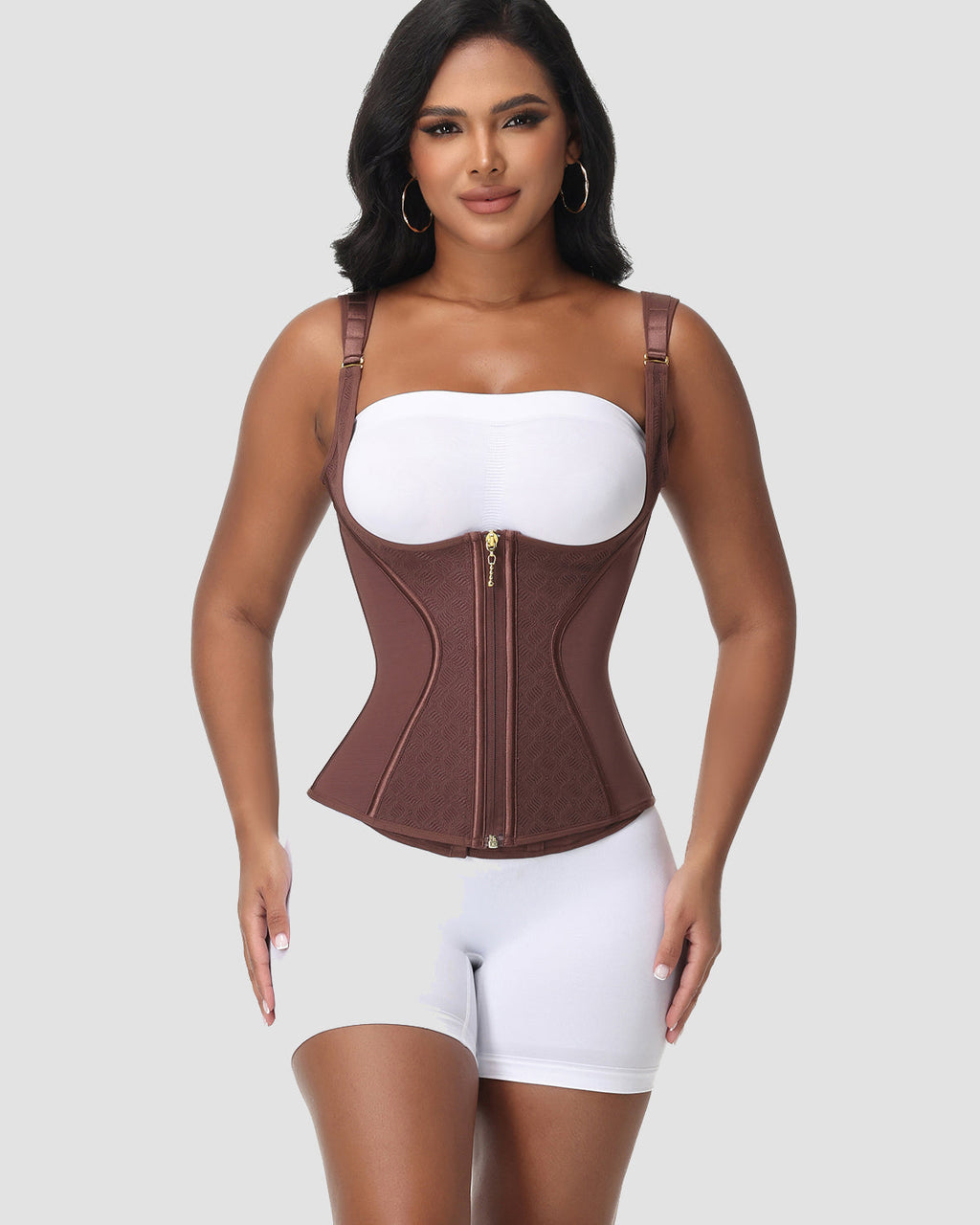 Chaleco Moldeador de Cintura con Control Abdominal de Doble Capa y Sosten Incorporado