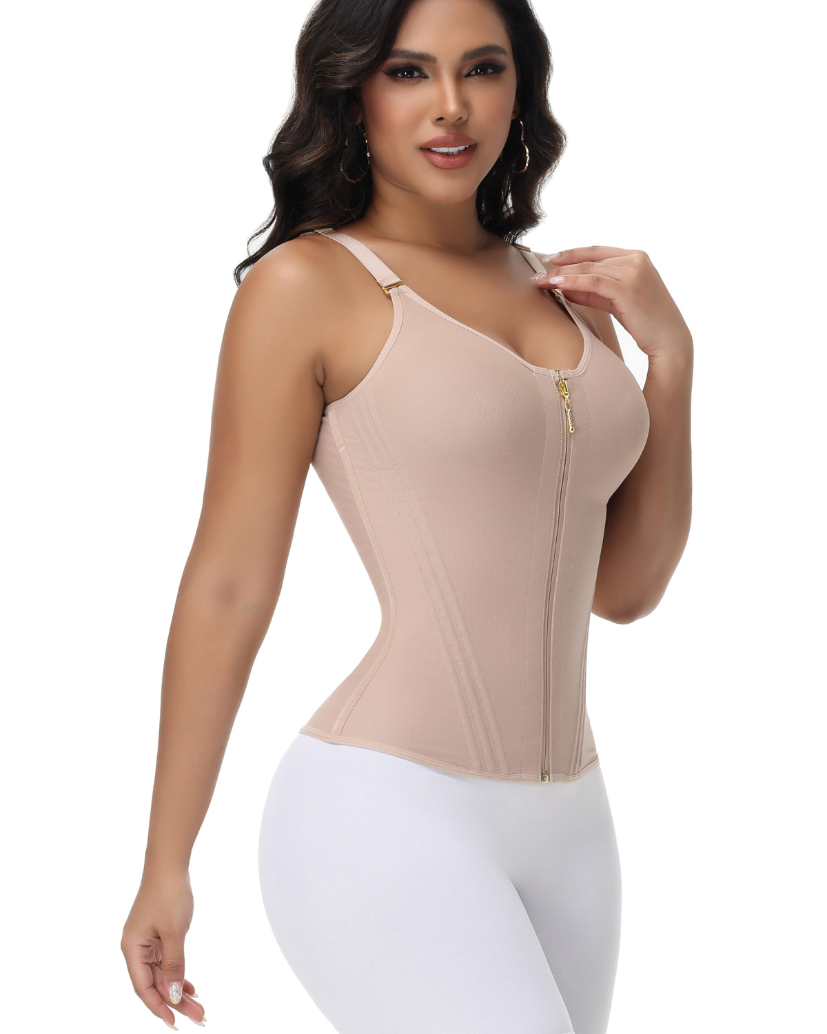 Shapshe® Fajas Colombianas Corset Cinturilla de Cintura Reloj de Arena con Varillas de Acero Oblicuas