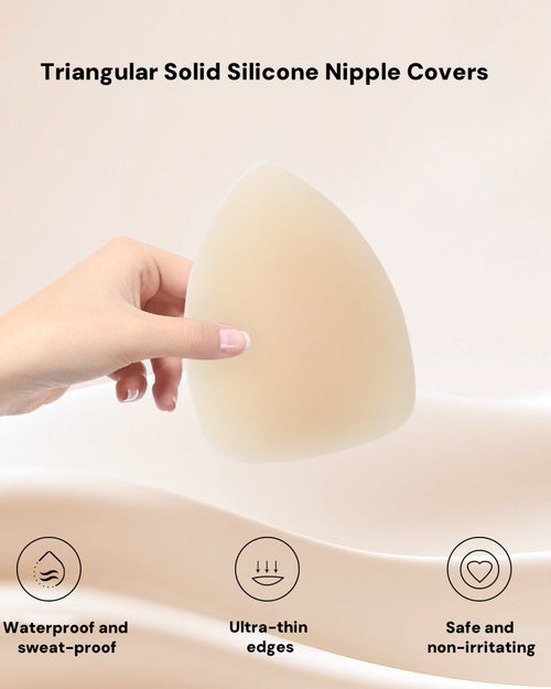 Cubierta Invisible Triangular para Pezones, Sin Costuras y Antigolpes