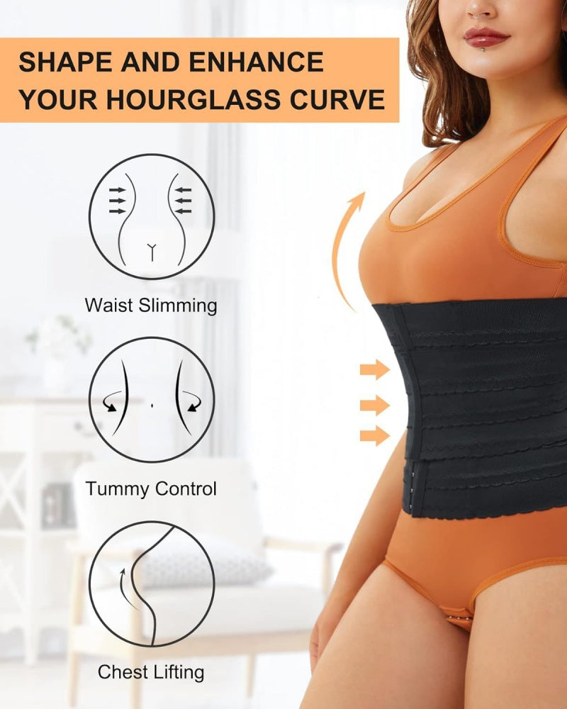 Entrenador de Cintura para Control de Abdomen y Pérdida de Peso con Hebilla para Fitness Deportivo