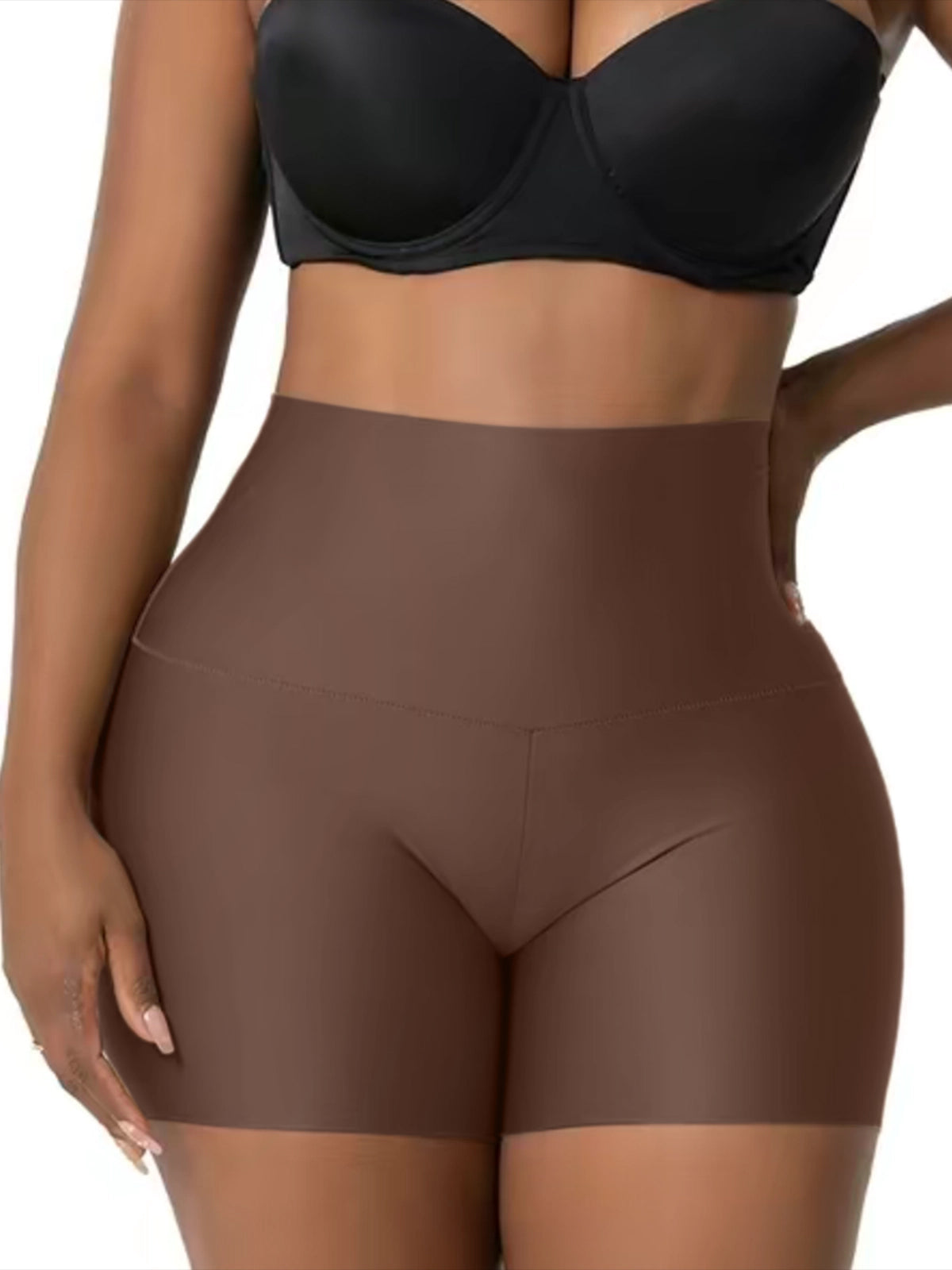 Shorts moldeadores de cuerpo sin costuras para mujer con cintura alta