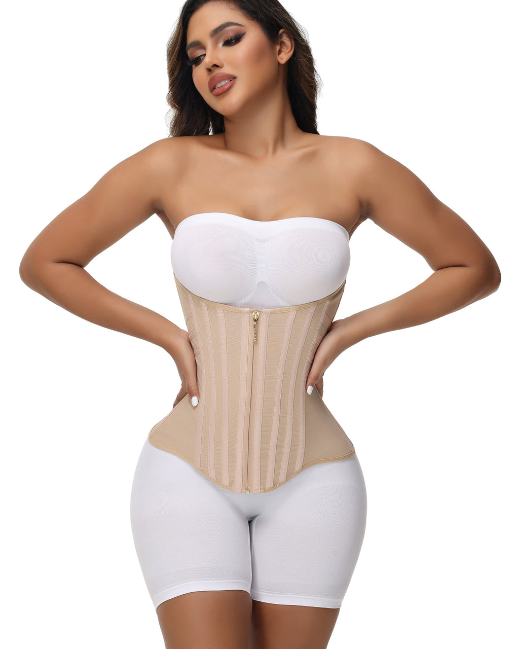 Shapshe® Corset Cinturilla Curvada con Ballenas, Alta Compresión para Cintura Pequeña