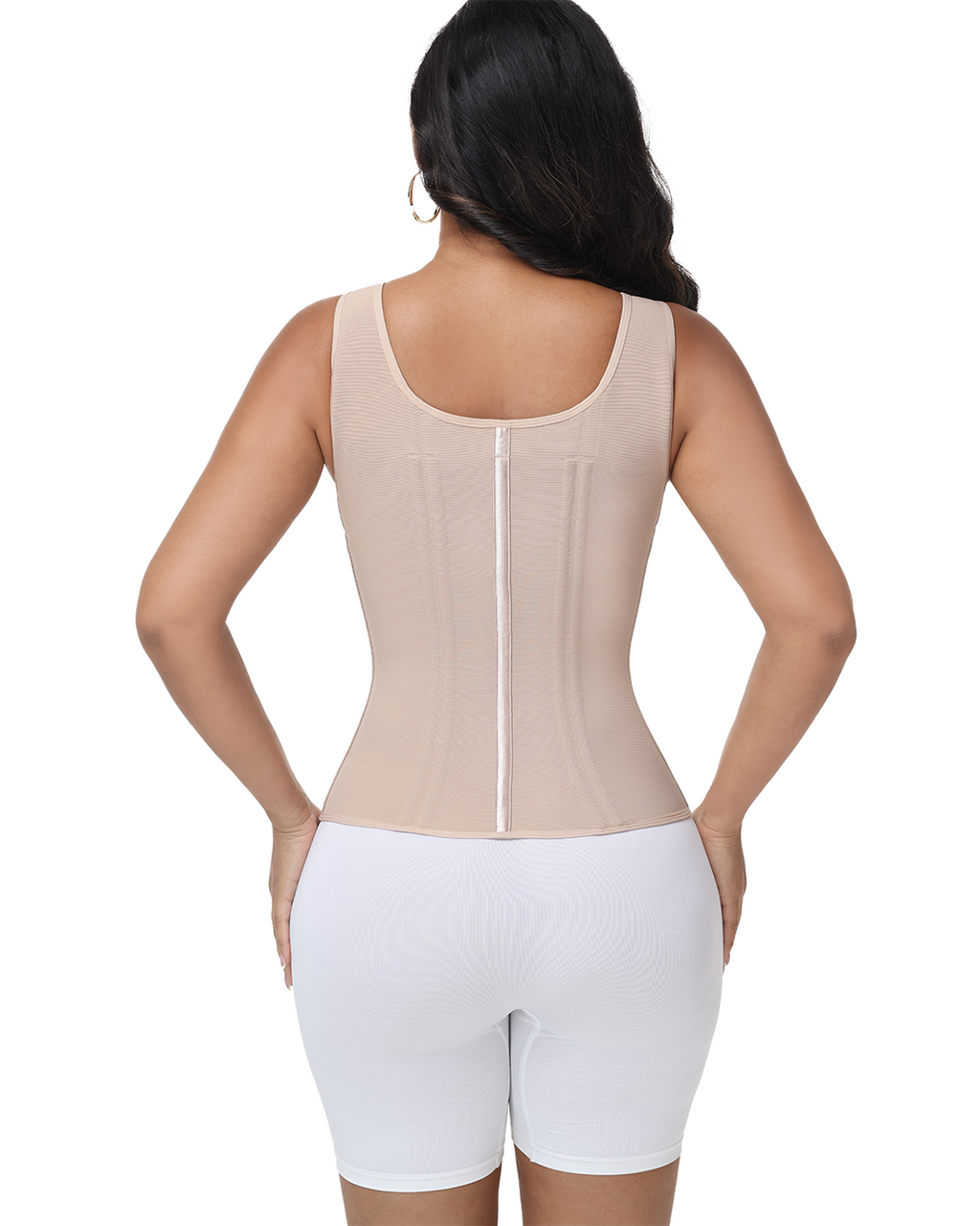 Chaleco Corset Shapshe® con Sostén Acolchado, Cremallera Frontal, Faja Moldeadora de Cintura