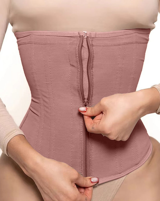 Fajas Colombianas con Cierre Frontal, Varillas de Acero, Control de Abdomen, Cinturilla Moldeadora