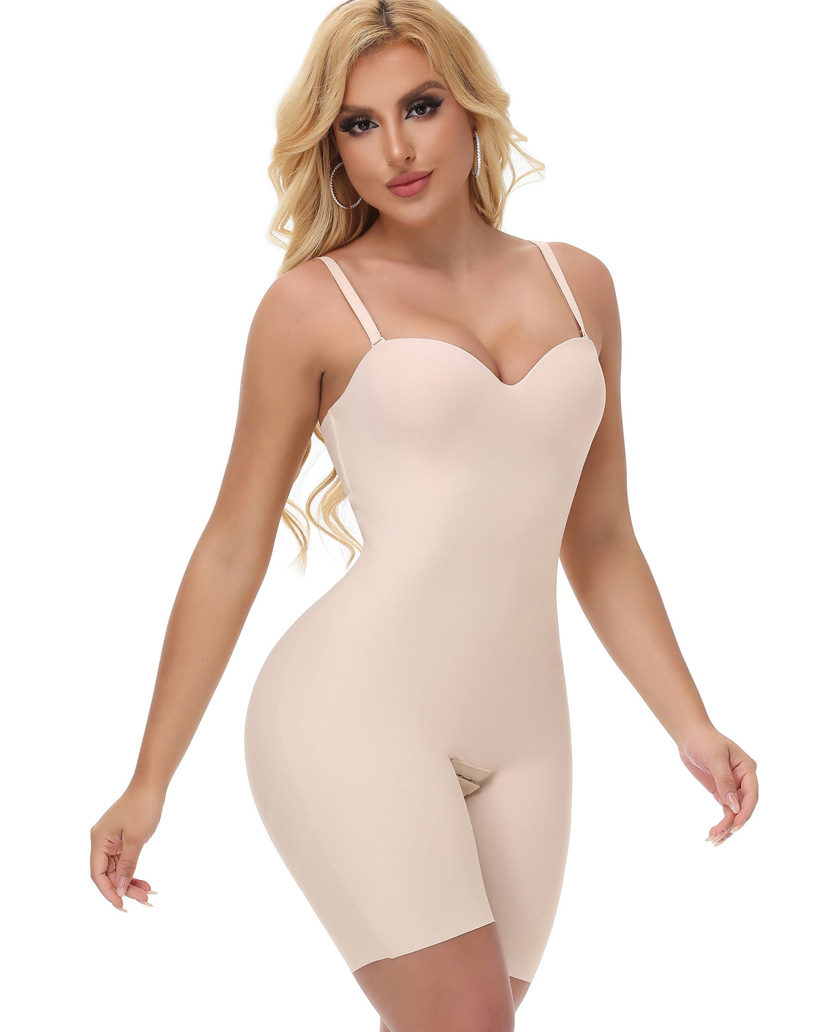 Shapshe® Body con Copa Suave Control de Abdomen Faja Incorporada con Tirantes Ajustables