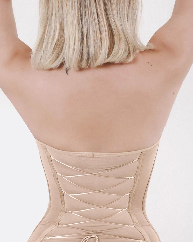 Shapshe® Body ajustado sin costuras con espalda sexy y tanga con cordones