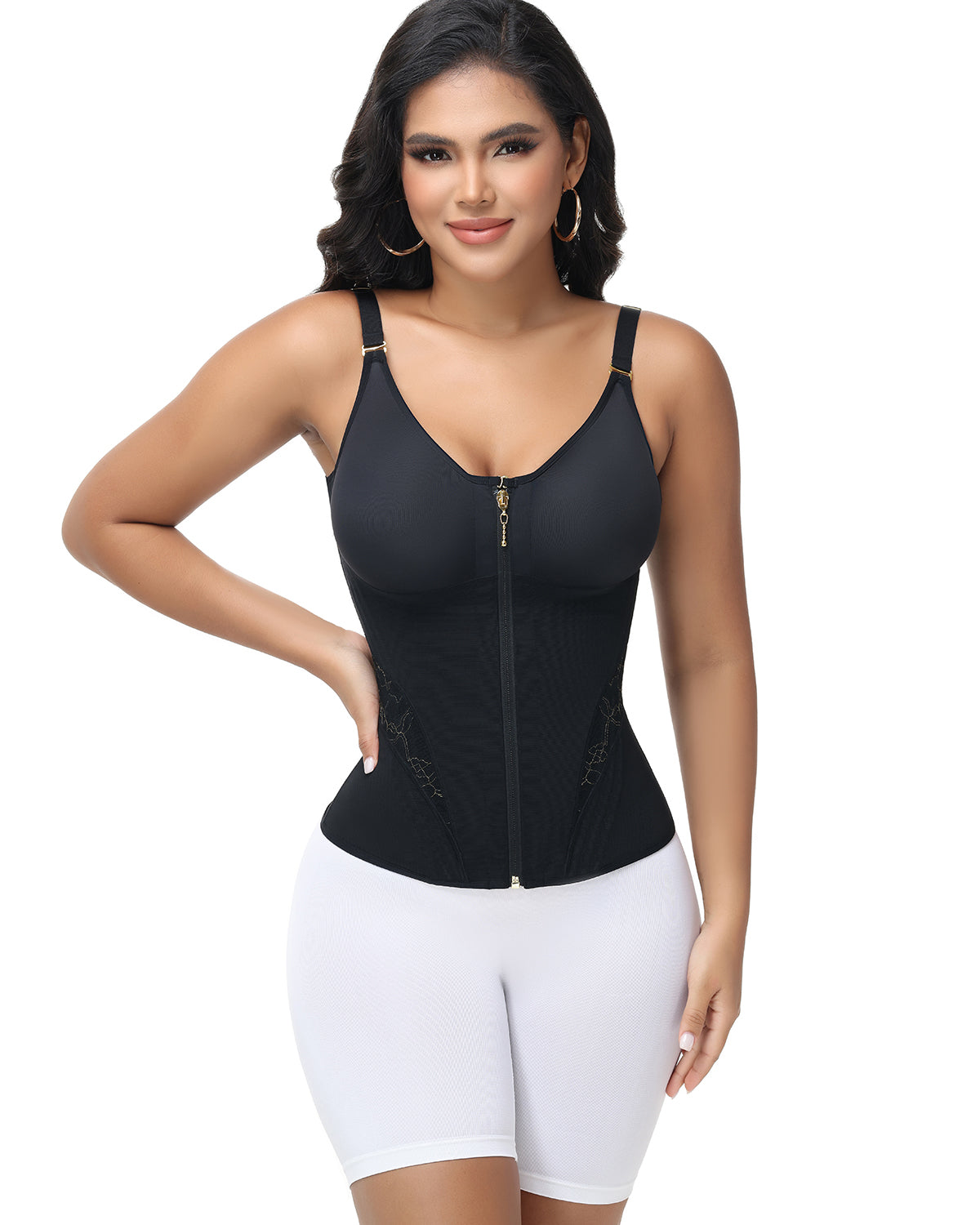 Shapshe® Fajas Colombianas Overbust Cierre Control de Abdomen Cinturilla Entrenadora de Cintura (Preventa)