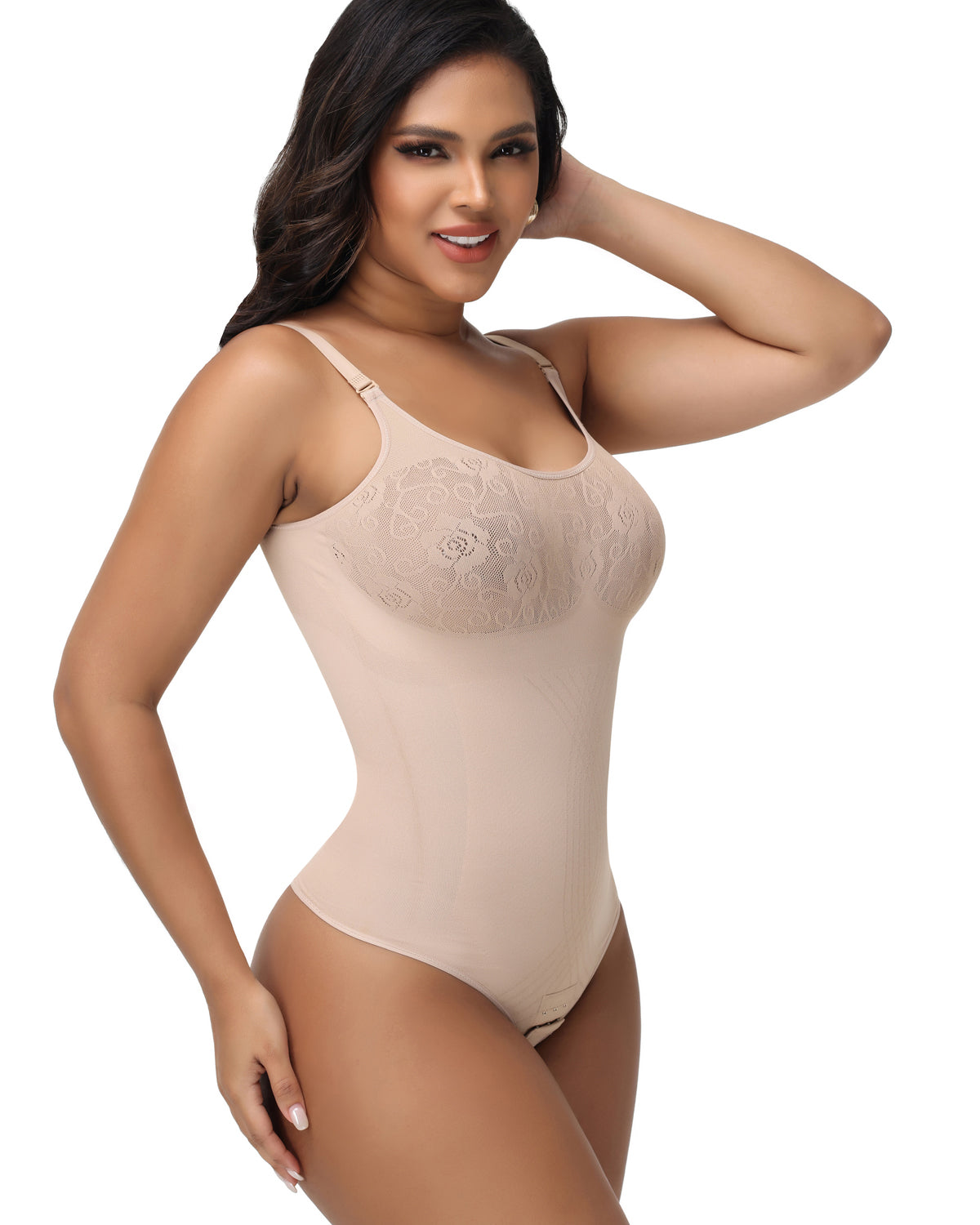 Shapshe® Body Moldeador Tipo Bodysuit con Corte en Flor y Tanga Sexy (Preventa)
