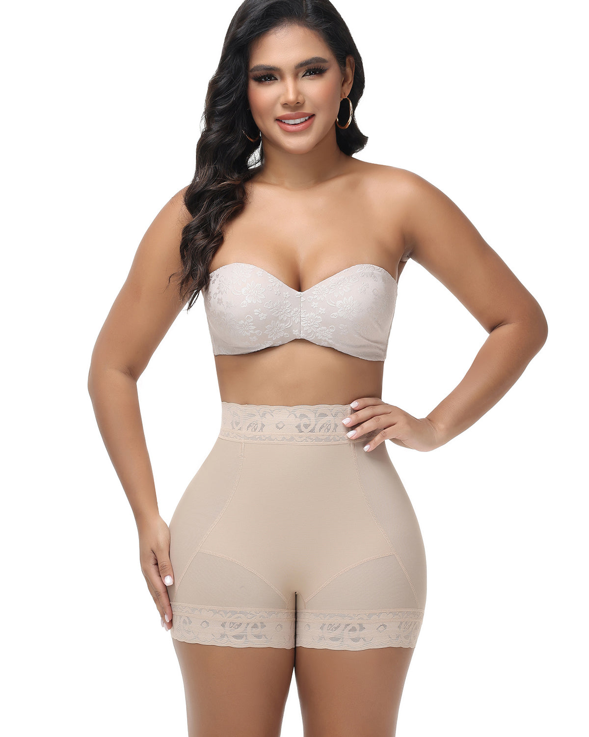 Shapshe® Shorts Moldeadores Levanta Glúteos de Cintura Alta con Encaje (Preventa)