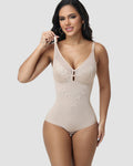 Shapshe® Body con Escote en V Profundo y Abertura en Forma de Ojal de Encaje