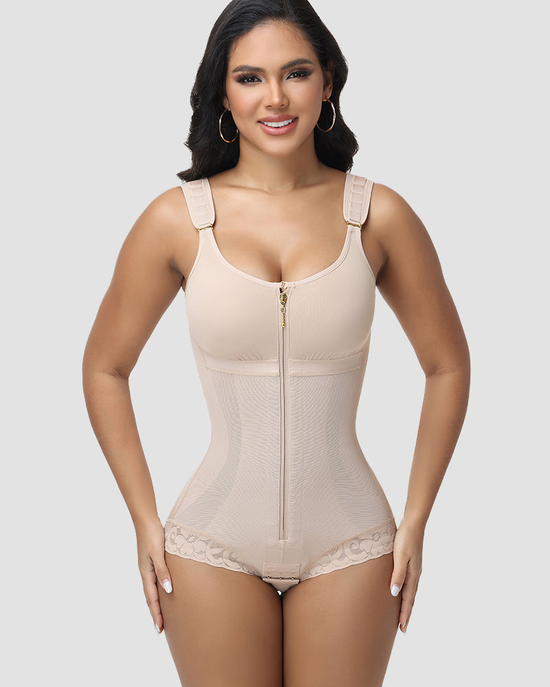 Shapshe® Faja Corporal Completa con Cierre de Cremallera y Brasier Incorporado