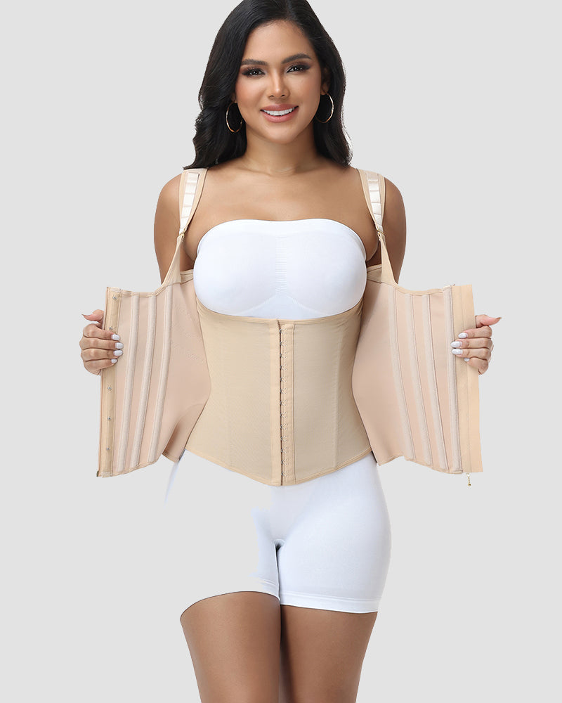 Shapshe® Faja Cinturilla de Compresión de Doble Capa con Varillas Curvas