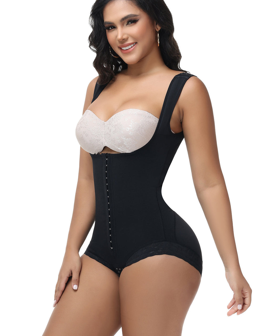 Faja Colombiana Moldeadora Levanta Glúteos Control Abdomen con Escote Abierto