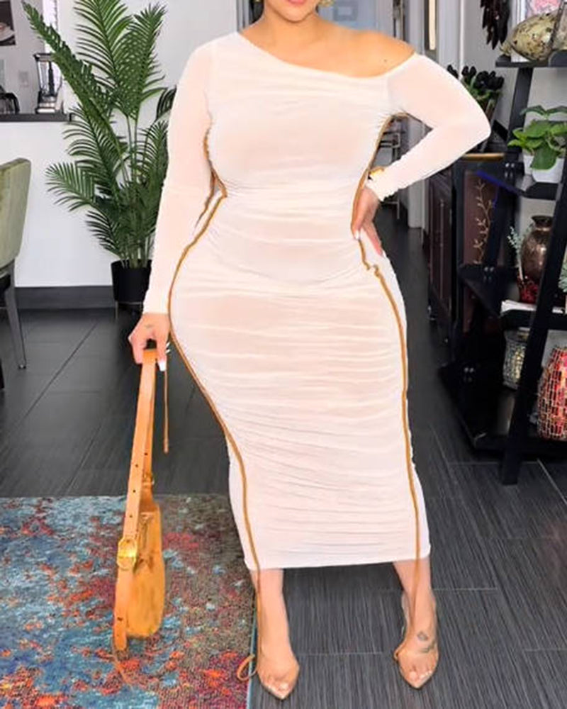 Sexy Breathable Off Shoulder Slim Fit Dress for Women