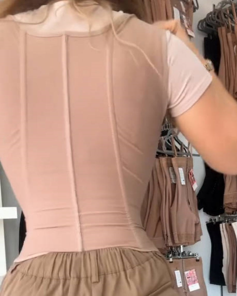 Fajas Colombianas Corsé Reductor de Abdomen con Ganchos