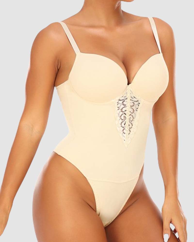 Sujetador Push Up Sin Espalda, Moldeador de Cintura, Levantador de Glúteos, Tanga, Body Modelador