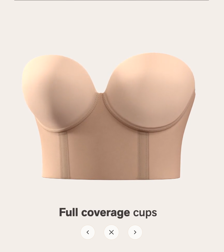 Sostén Moldeador Corset Sin Tirantes y Copa Completa