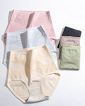 Ropa interior de algodón para mujer sin costuras con grafeno, de cintura alta y control de abdomen